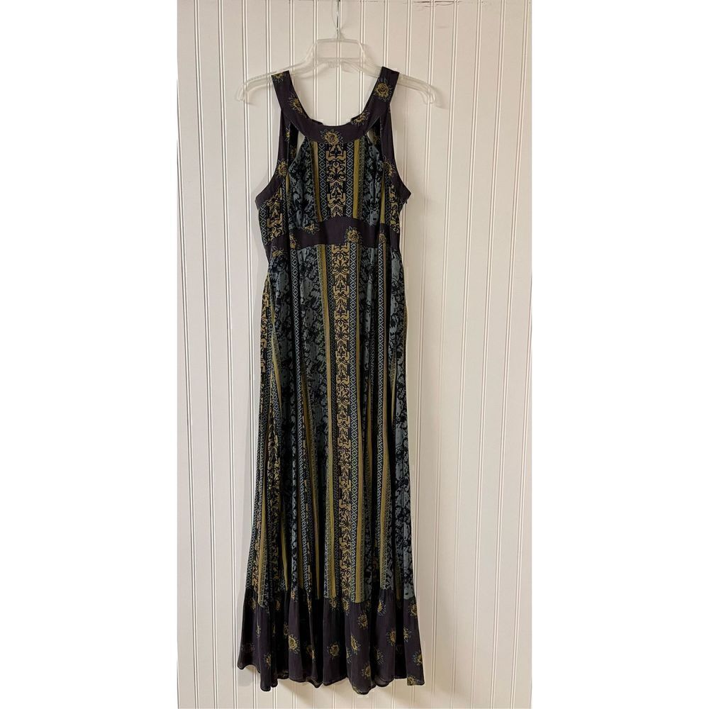 Free People maxi dress ties up back sz 8